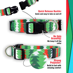 Native Pup Christmas dog collar candy cane pattern creates bright holiday moments