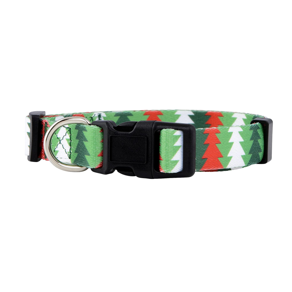 Native Pup Christmas dog collar Santa pattern on durable strap for holiday photos