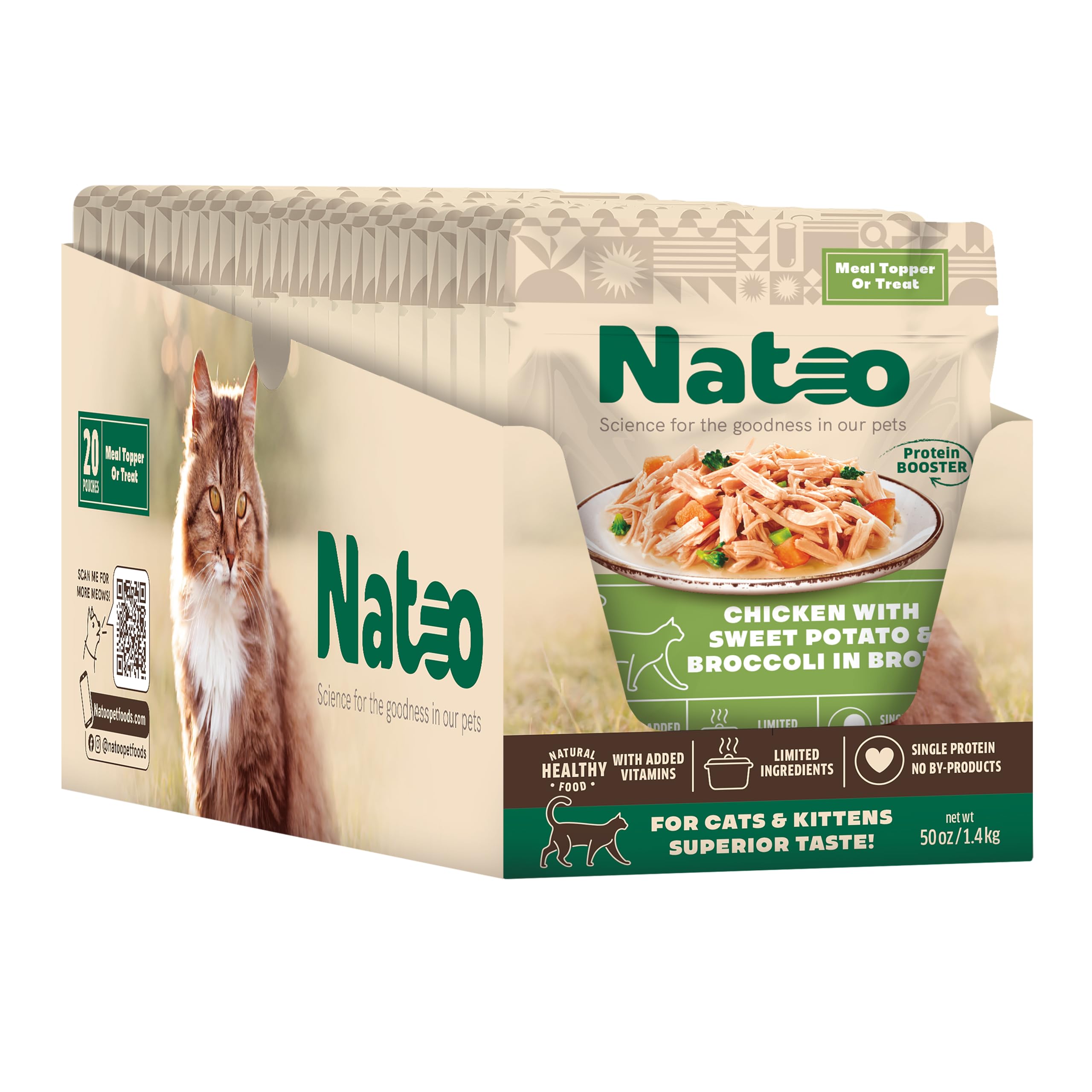 NATOO Cat Food Topper in a bowl helps picky eaters enjoy meals.