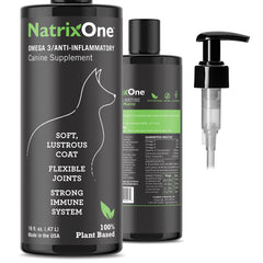 NatrixOne camelina oil for dogs bottle — easy daily dosing