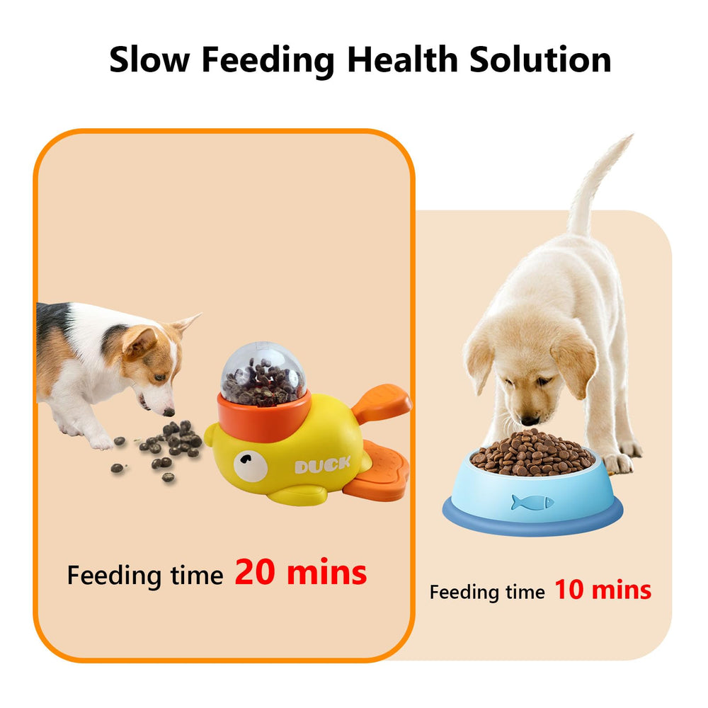 Naturael Duck Treat Dispenser adjustable slots customize treat sizes and types.