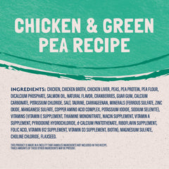 Natural Balance LID chicken broth and green peas image—fiber-rich recipe supports digestion.