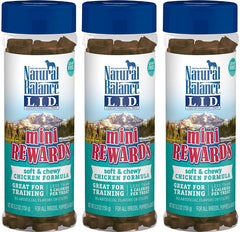 Natural Balance Mini Rewards Chicken 3-pack treats for training rewards and low-calorie snacking