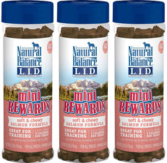 Natural Balance Mini Rewards salmon flavor close-up for tasty training rewards.