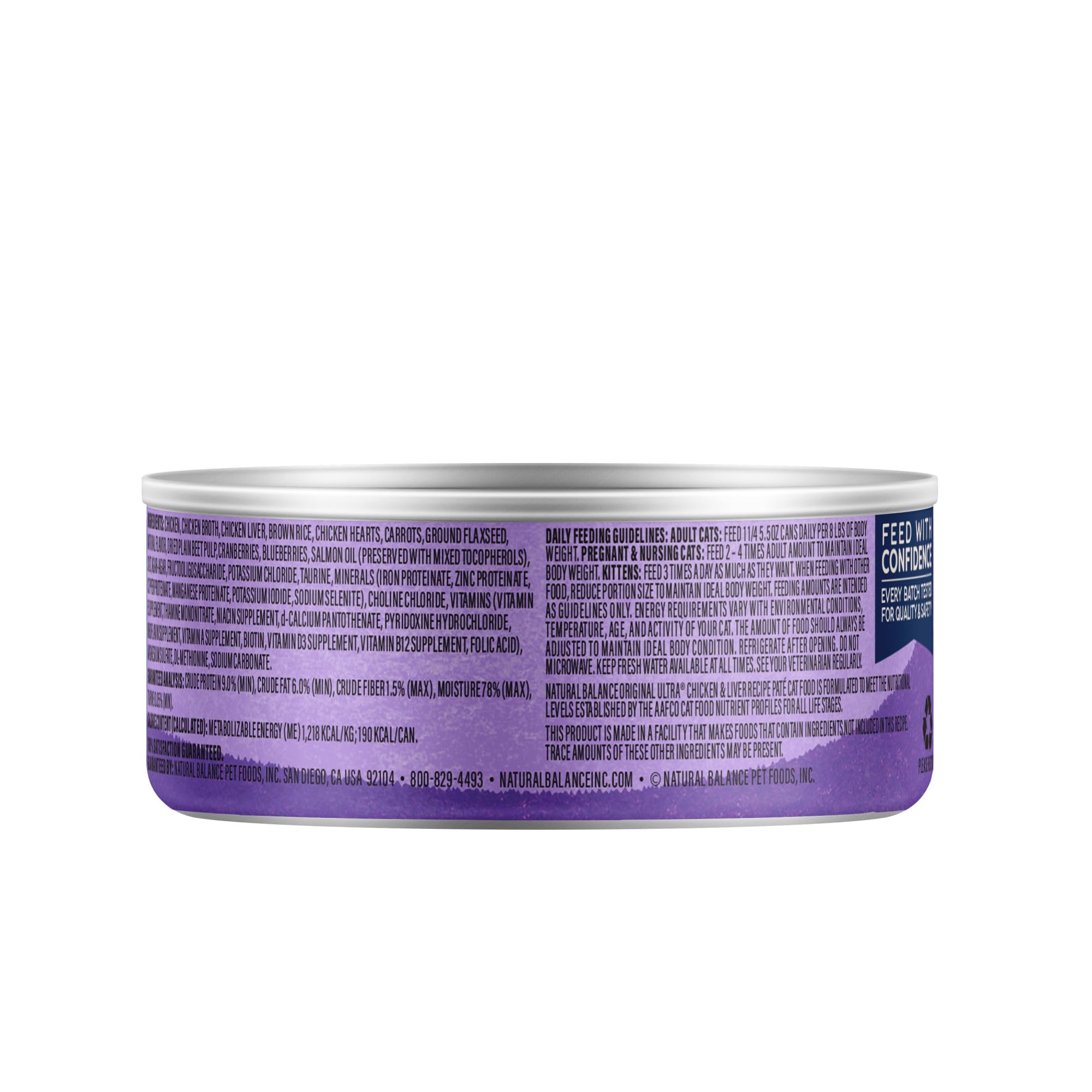 Natural Balance Original Ultra Adult Wet Cat Food pack-of-24 image showcases value and stock-ability.