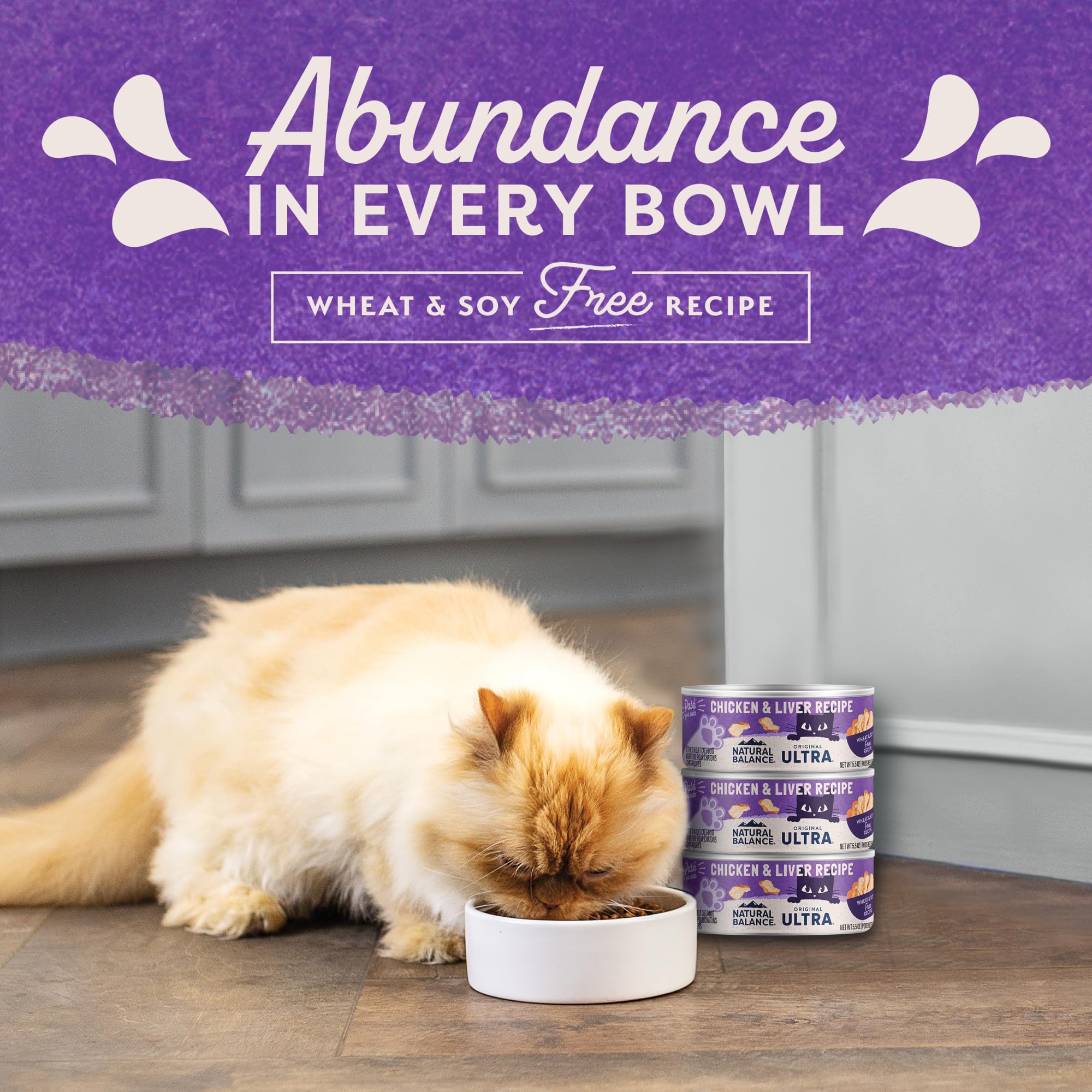 Natural Balance Original Ultra Adult Wet Cat Food package-label image emphasizes 24-count pack convenience.
