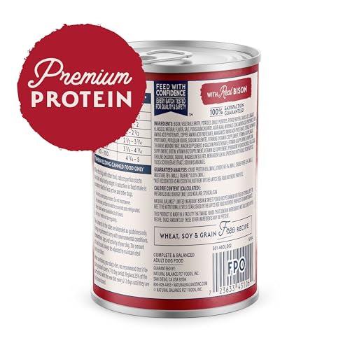 Natural Balance Reserve Bison & Sweet Potato canned dog food can presents nutritious blend for shiny coat and skin health