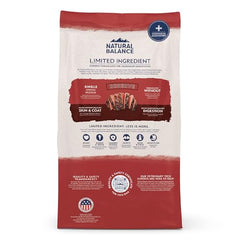 Kibble closeup shows grain-free texture and real bison protein.