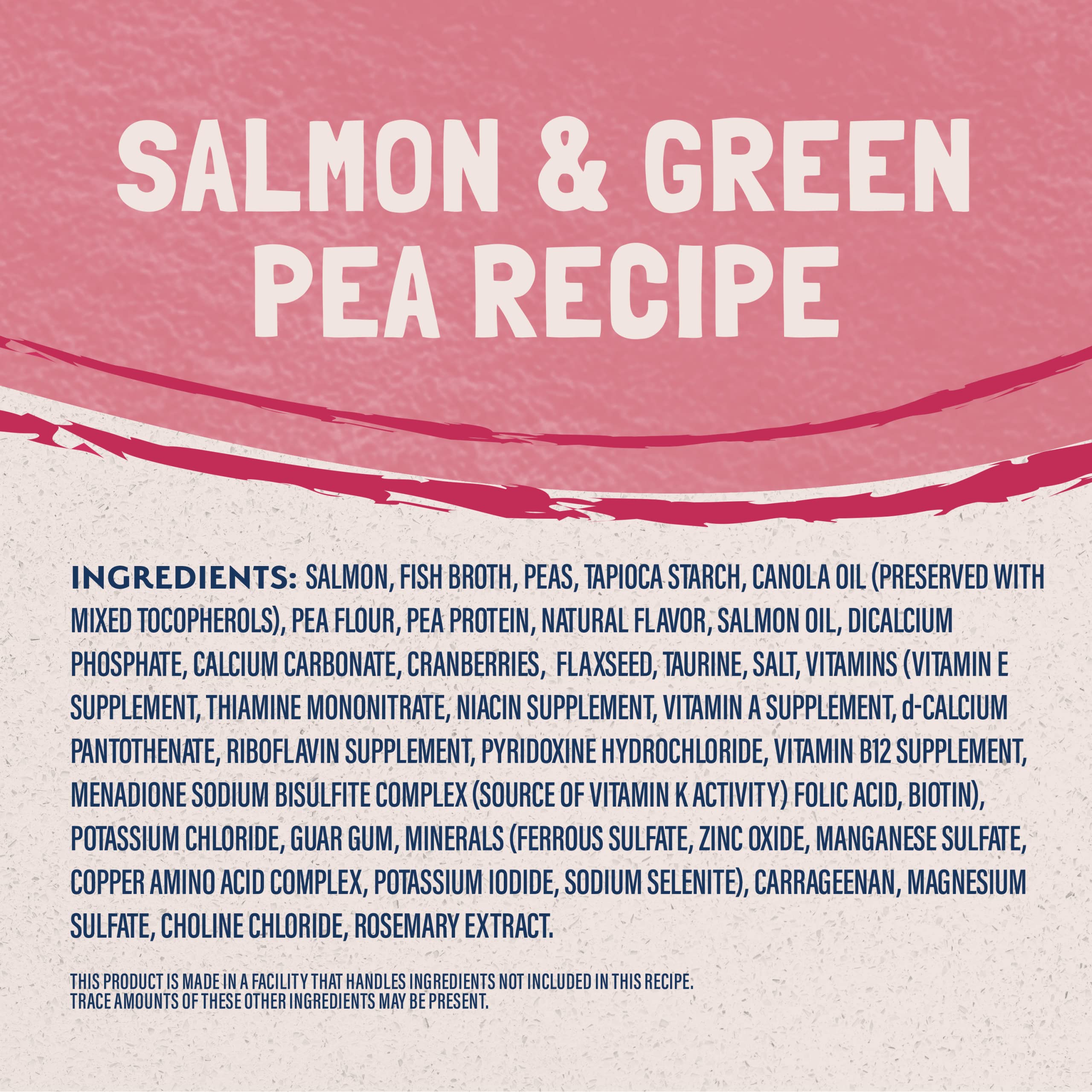 Natural Balance salmon-pea texture closeup emphasizes tender chunks and moisture-rich appeal.