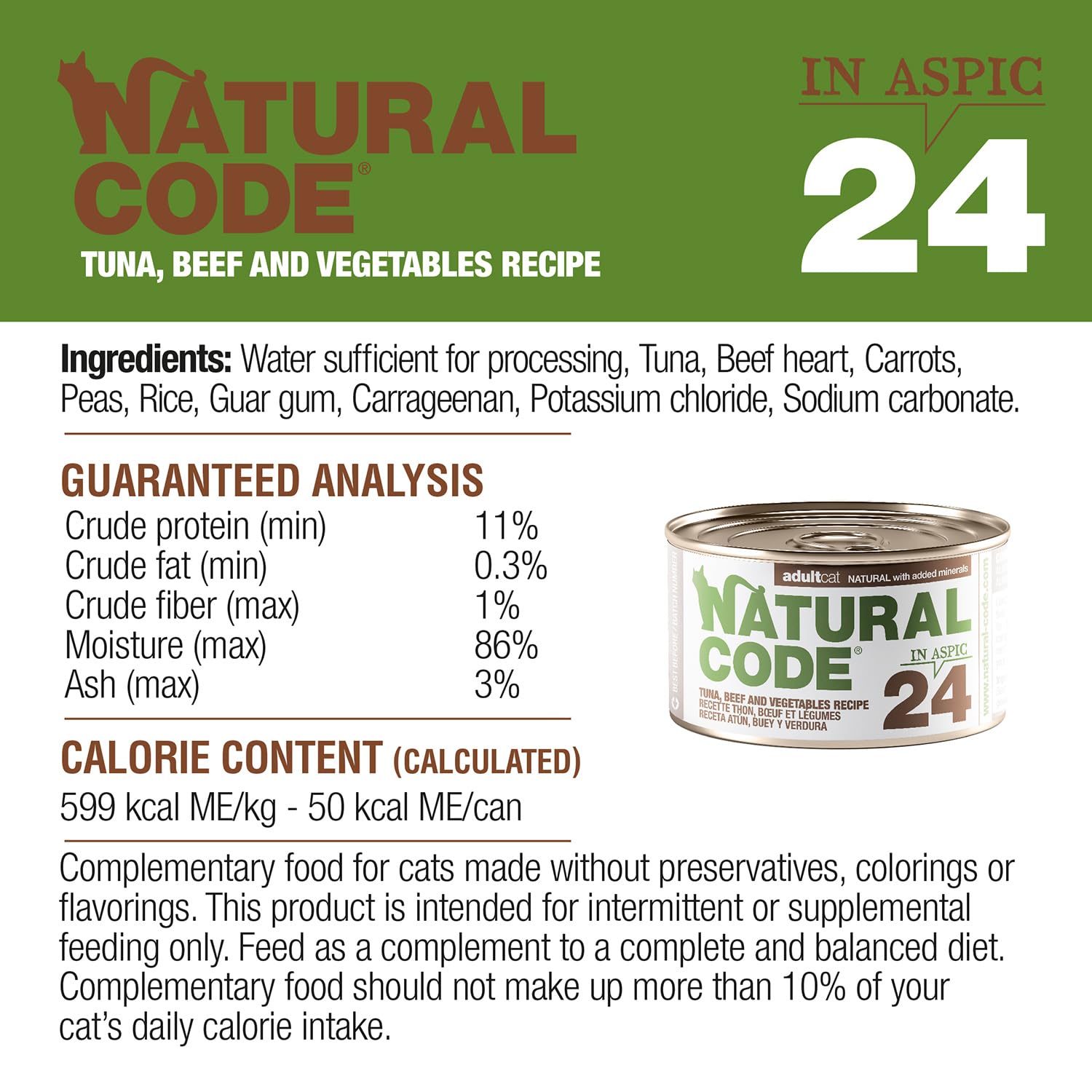 Natural Code 24-pack-front signals value and consistent protein choices for daily meals.