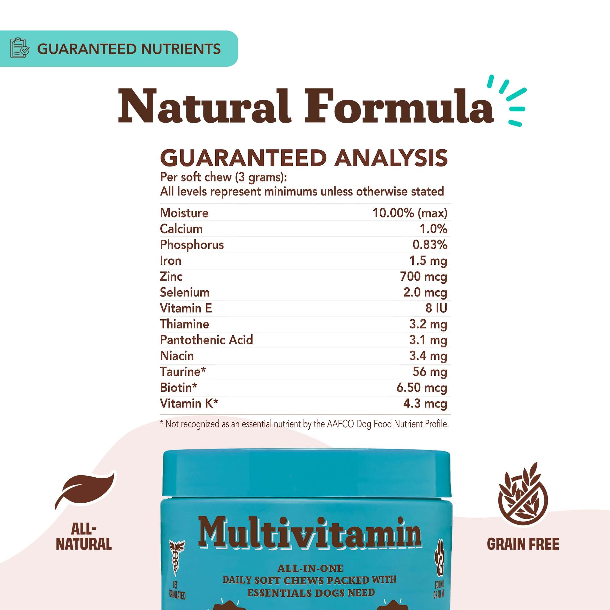 Natural Dog Company 25-in-1 immune and heart support chews in action