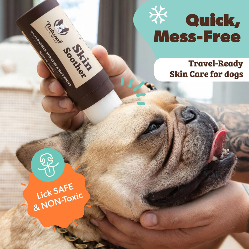 Natural Dog Company Bálsamo Calmante para Piel de Perros, uso diario seguro para razas.