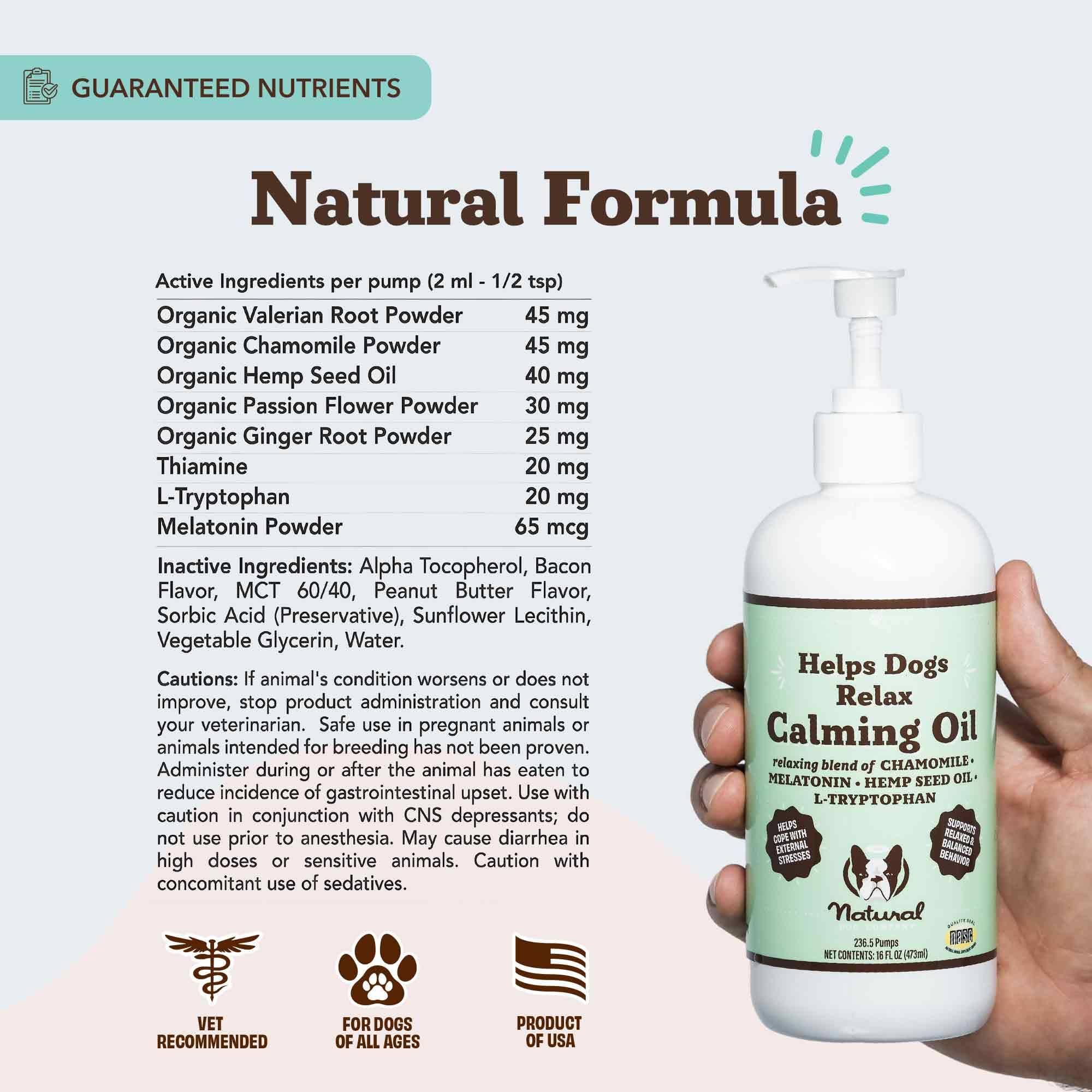 Natural Dog Company Calming Oil for travel and car rides