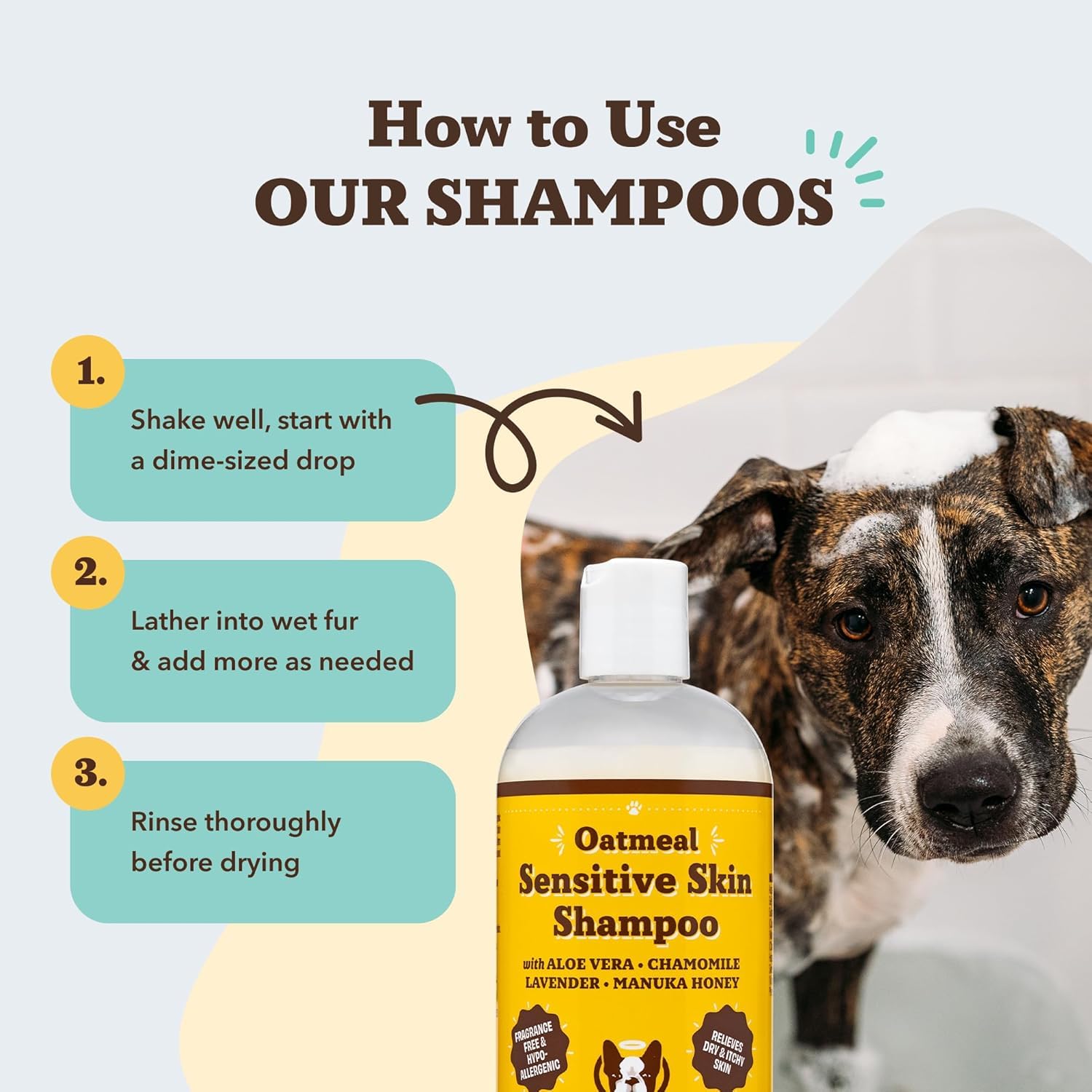 Natural Dog Company champú miel de Manuka hidratante para el pelaje.