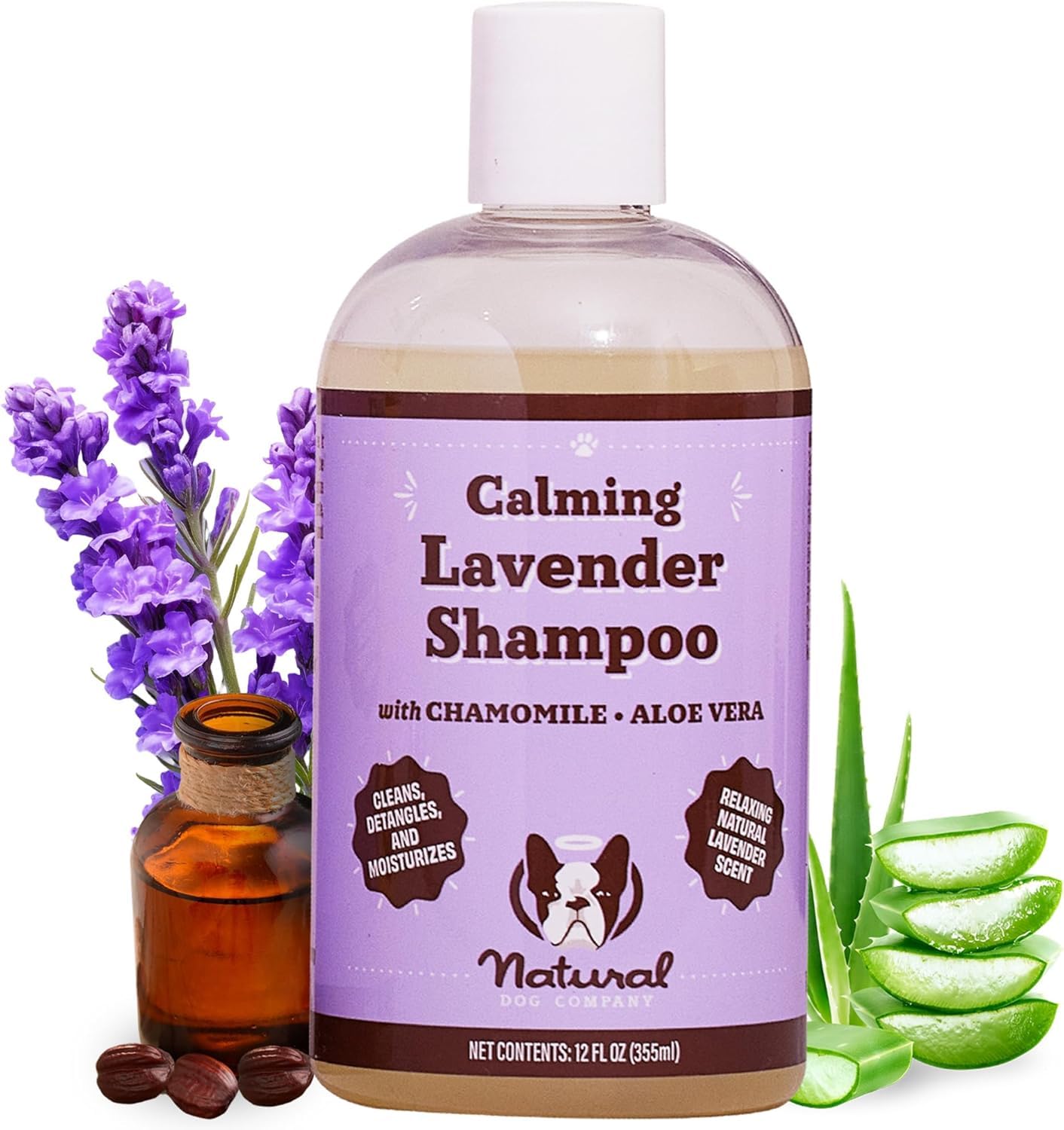 Natural Dog Company Pelaje brillante champú lavanda: pelaje suave y manejable