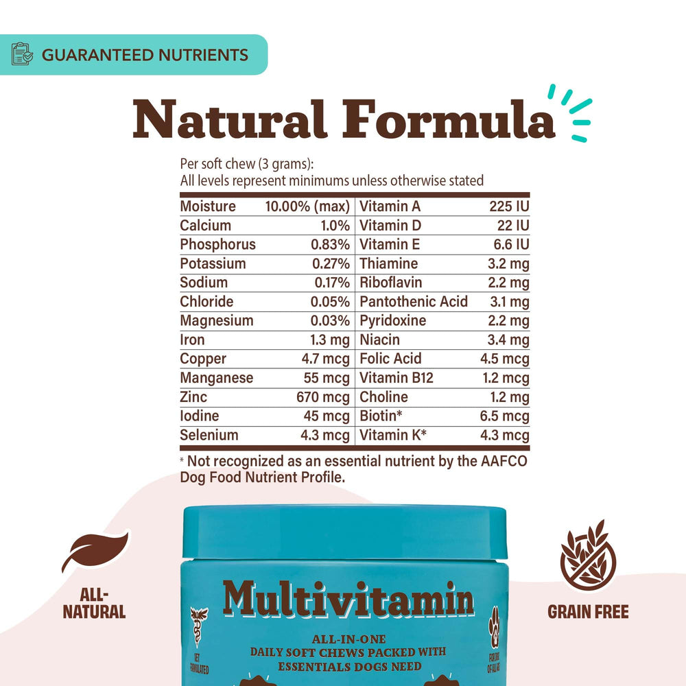 Natural Dog Company recyclable packaging beside water bowl