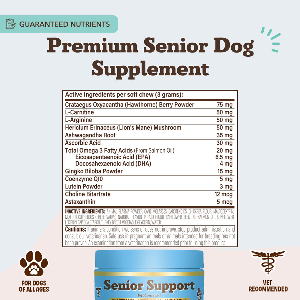 Natural Dog Company Senior Dog Vitamins chew closeup texture highlighting turkey flavor.