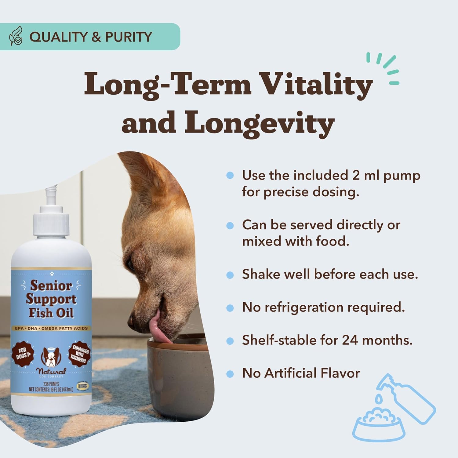 Natural Dog Company senior dog walk image showcases potential activity and vitality