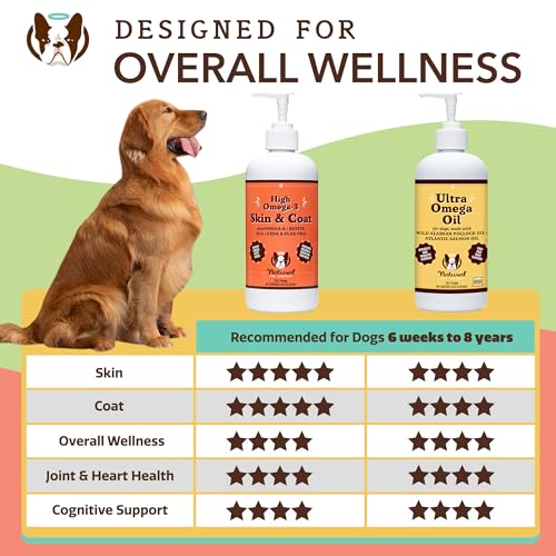 16oz Natural Dog Company Skin & Coat Oil bottle with pump
