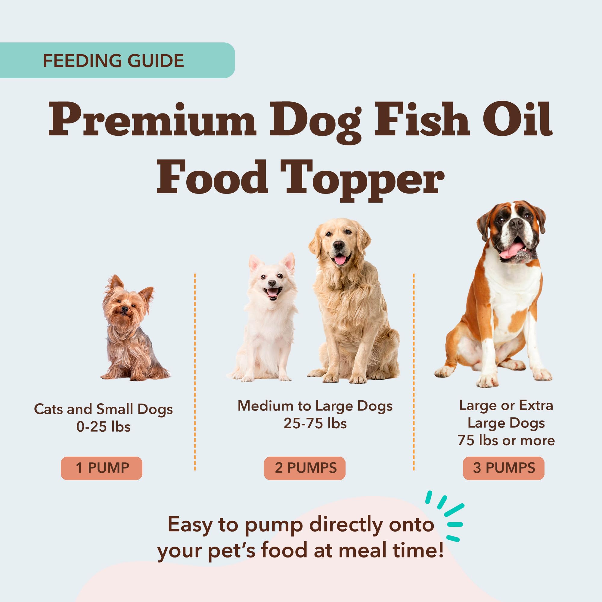 Dog enjoying meal with Natural Dog Company Skin & Coat Oil as part of feeding