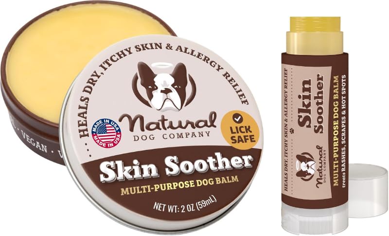 Natural Dog Company Skin Soother bundle tin offers dry skin relief.