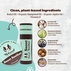 Natural Dog Company Snout Soother tin texture closeup, smooth non-greasy balm