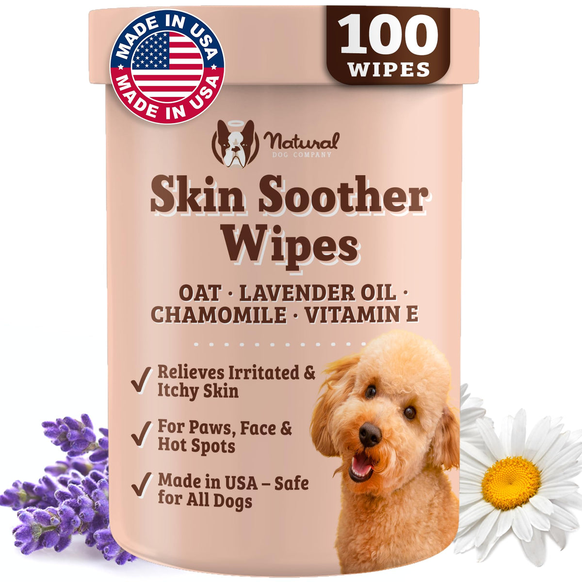 Natural Dog Company: toallitas cuidado piel perro para irritaciones