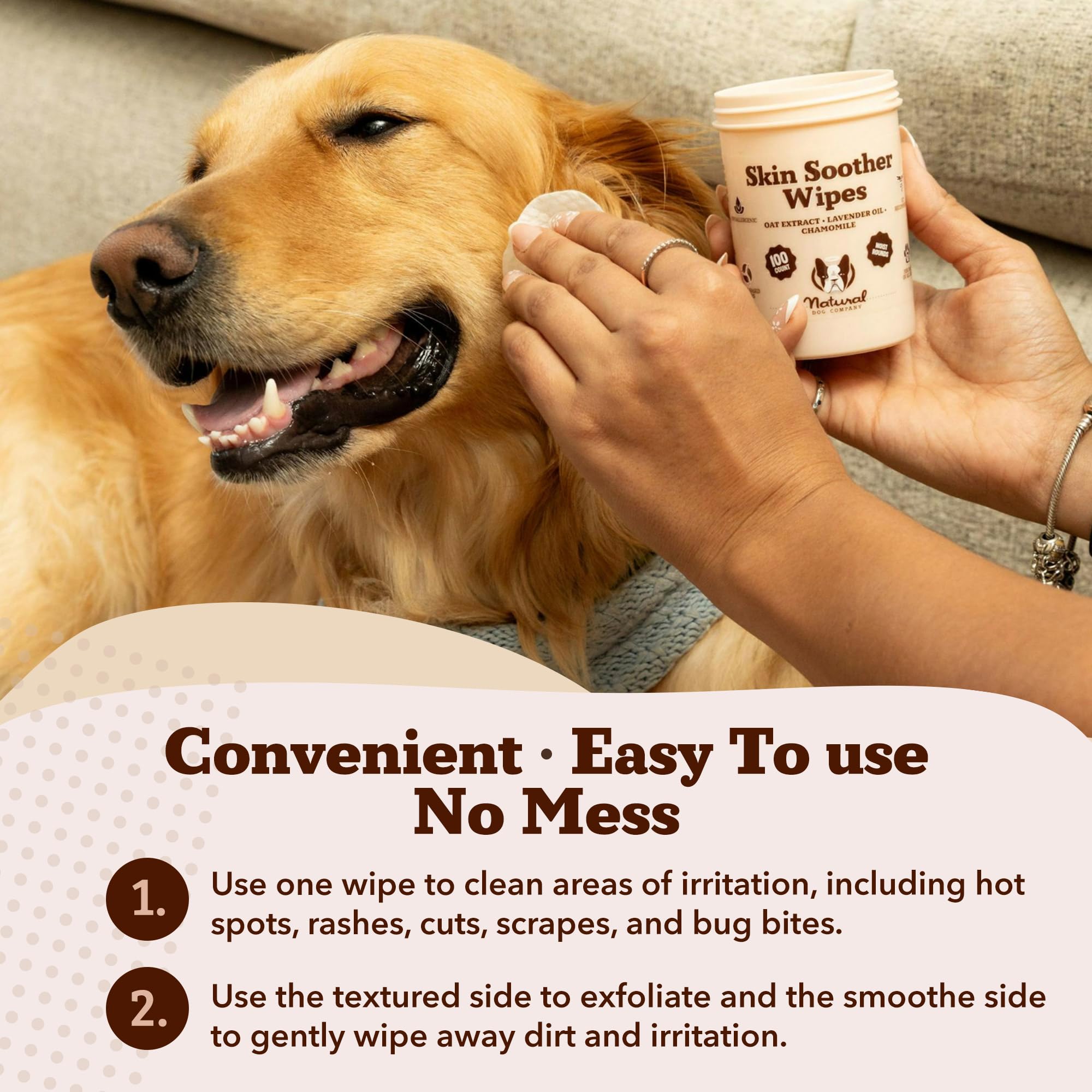 Natural Dog Company toallitas sin preservantes artificiales