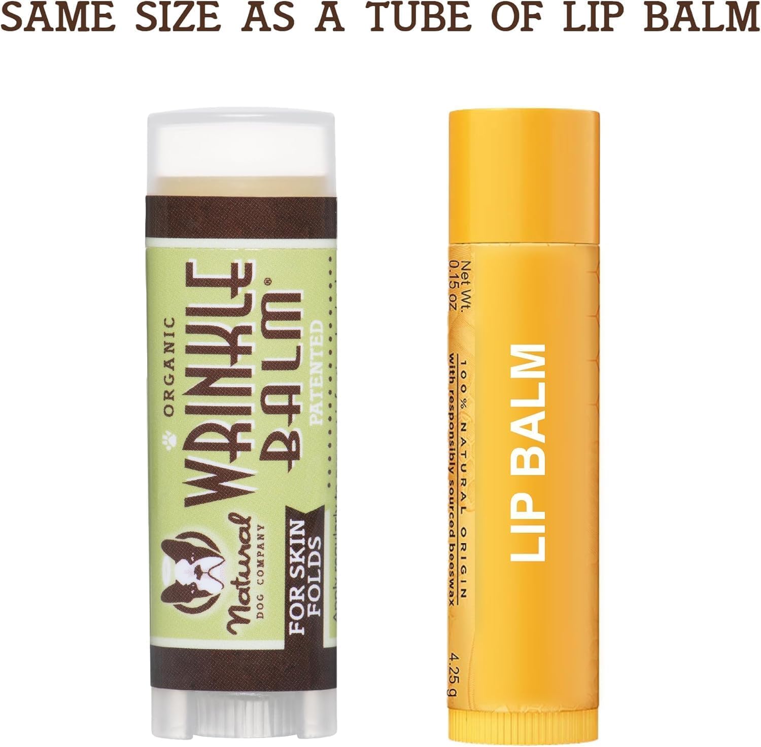 Small-batch US-made vegan dog skin care label by Natural Dog Company.