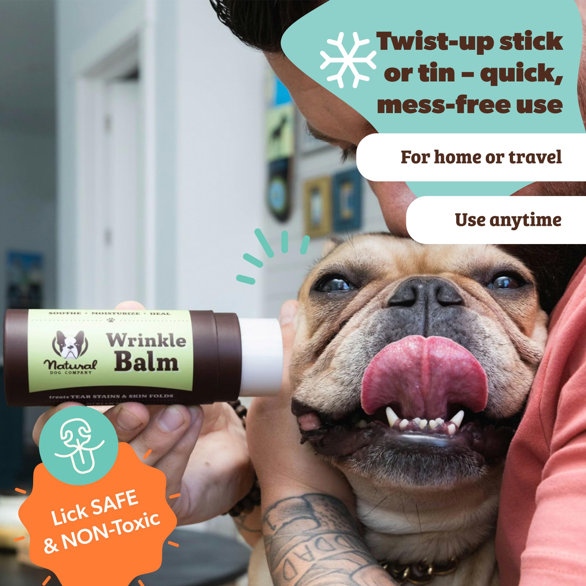 Natural Dog Company eco-friendly packaging signals plant-based care.
