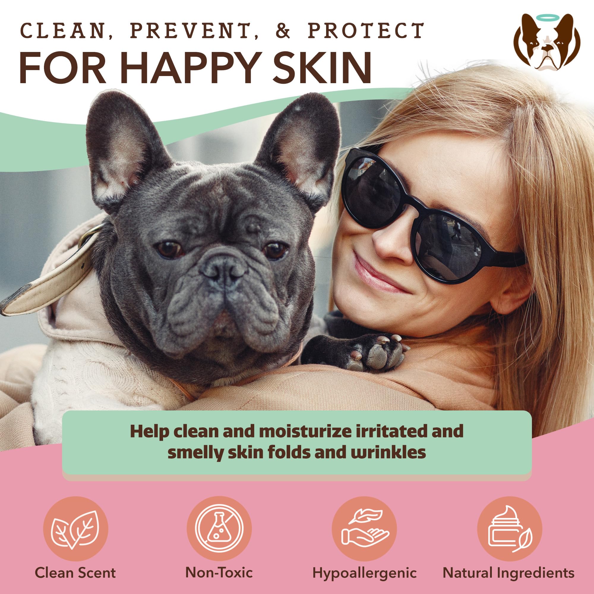 Natural Dog Company XL grooming wipes use biodegradable material for eco-friendly cleanups.