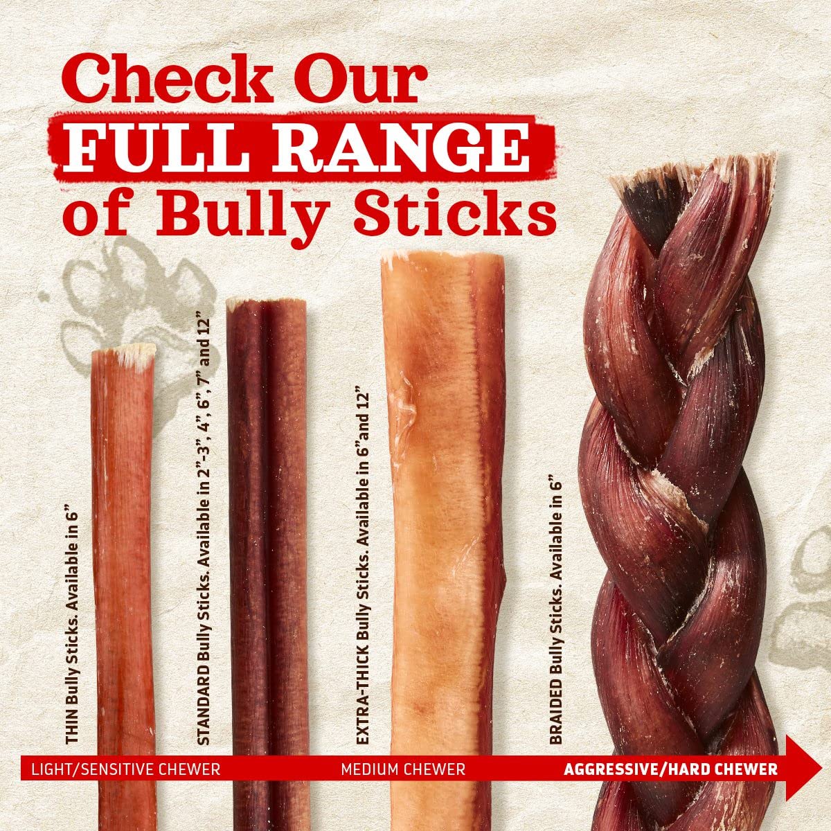 Natural Farm 10-pack bully sticks ideal for training and rewards