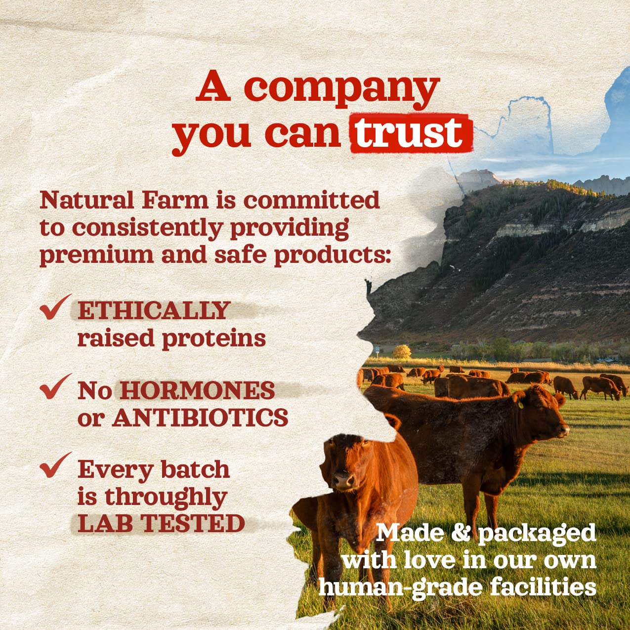 Natural Farm all-dog-sizes chews are suitable for every chewer.
