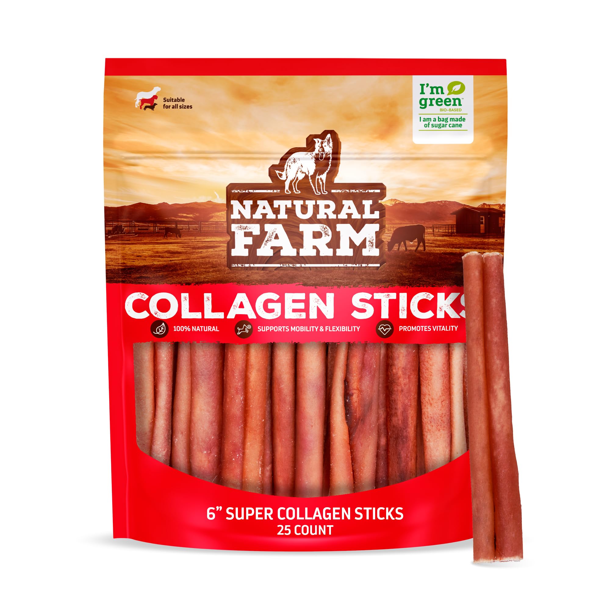 Natural Farm Angus-hide collagen skin closeup; single-ingredient chew for simple nutrition.