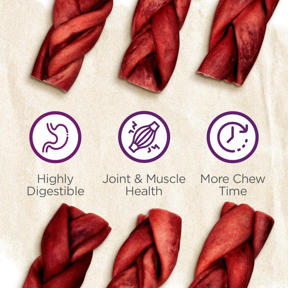 Natural Farm Braided texture close-up shows durable, meat-rich braid.