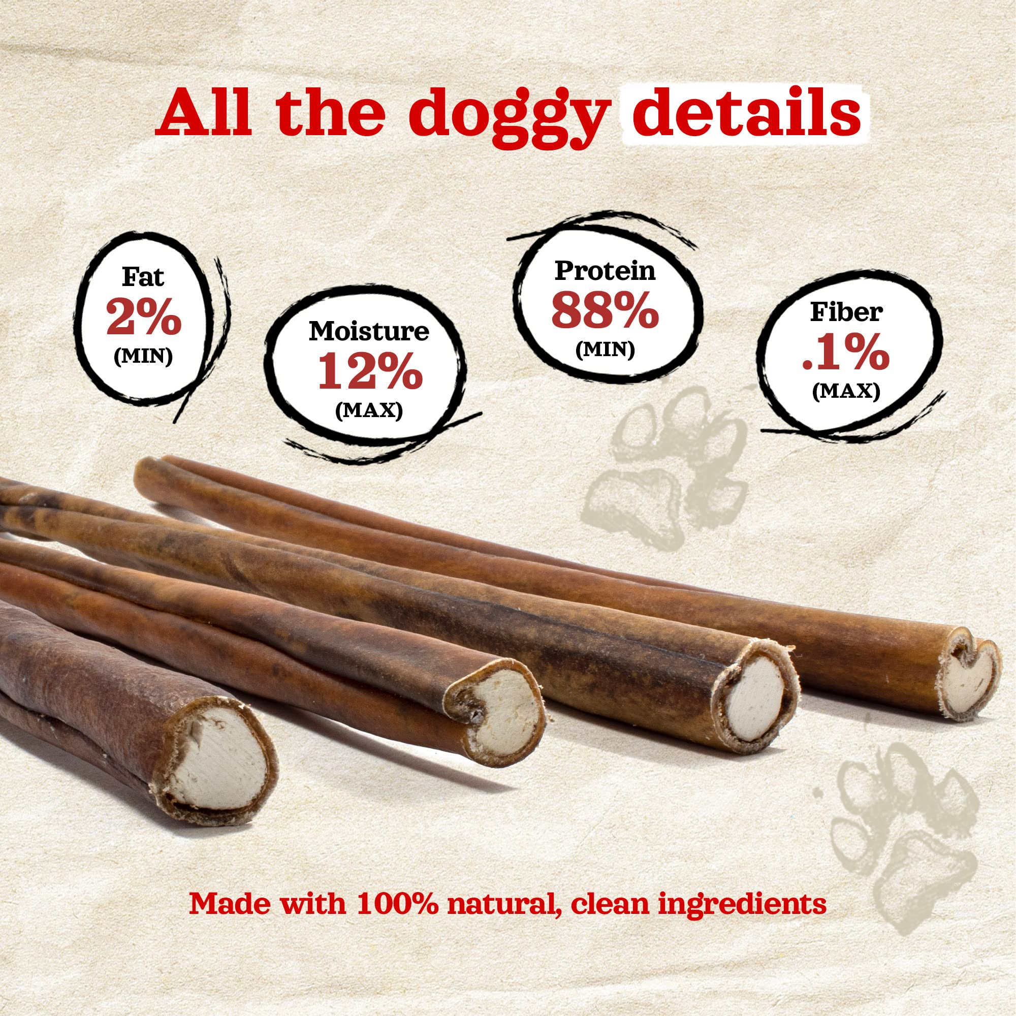 Natural Farm lab-tested quality seal on collagen sticks for safety