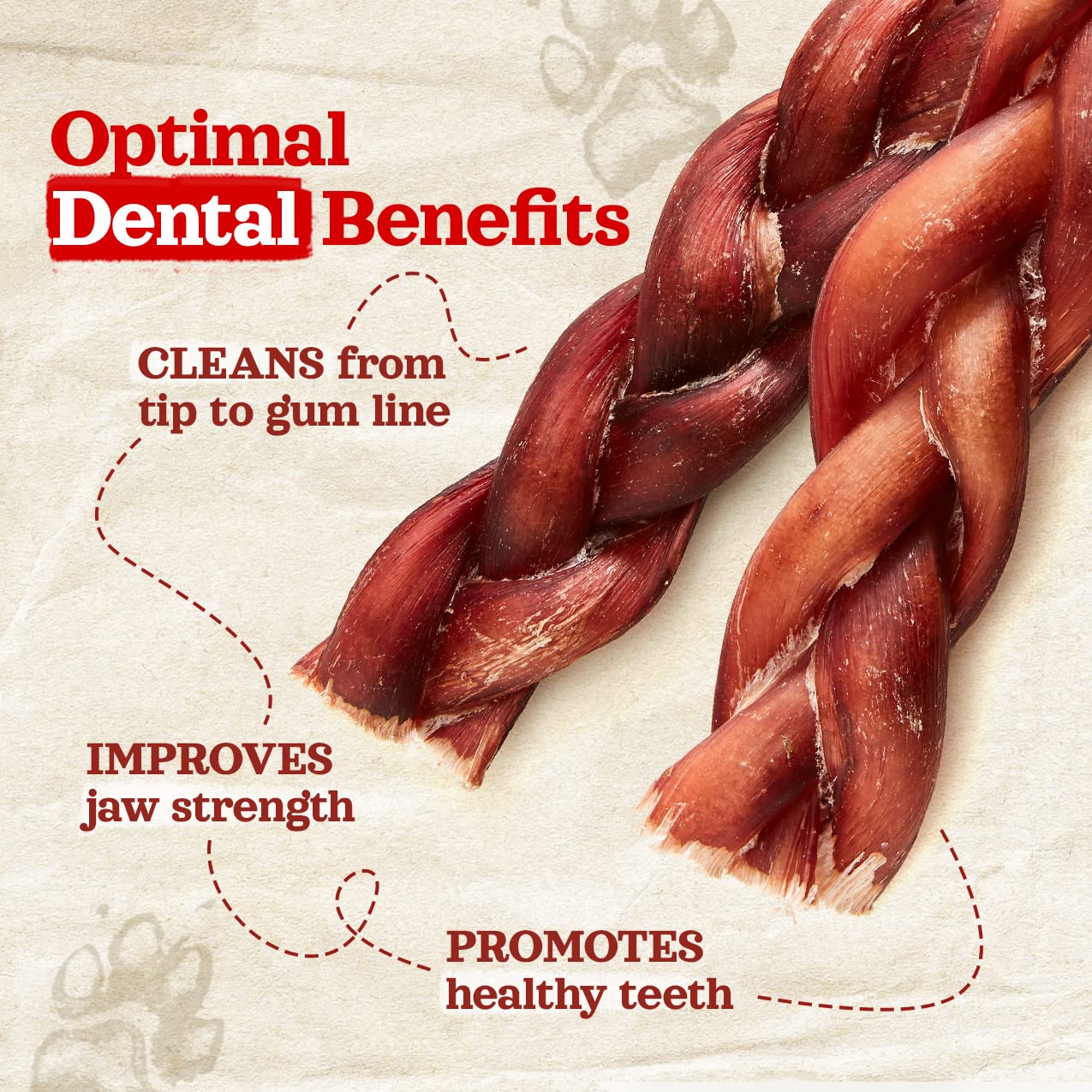 Natural Farm grain-free bully sticks close-up showing texture and purity