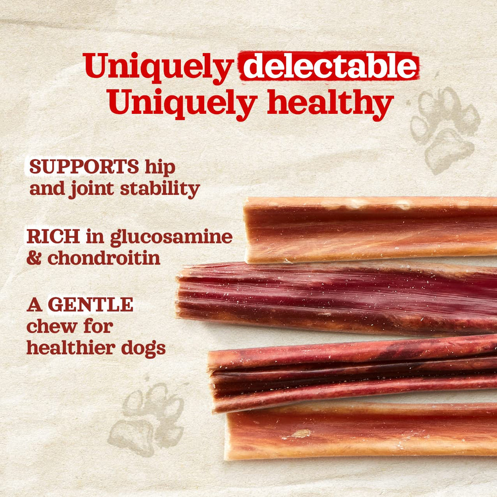 Natural Farm Gullet Sticks dog chewing action; durable chew for jaw exercise and satisfaction
