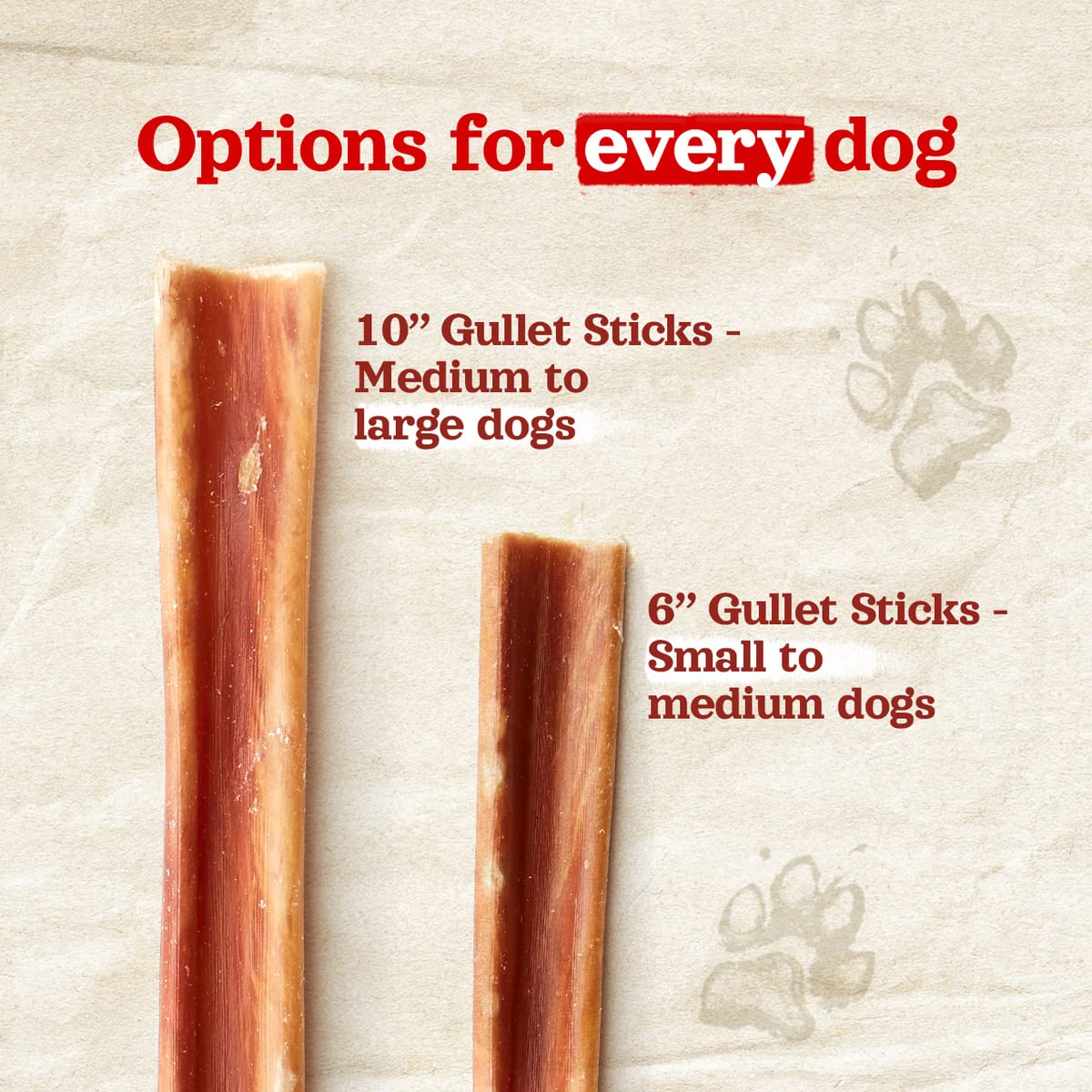 Natural Farm Gullet Sticks small dog usage; 6-inch chews ideal for small and senior breeds