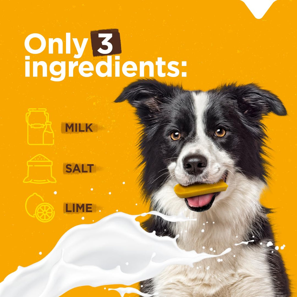 Natural Farm Himalayan Yak Cheese Chews four-pack label emphasizing value and protein-rich rewards