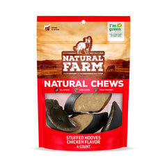 Natural Farm: hueso de vaca relleno de pollo, sabor sabroso para perros.