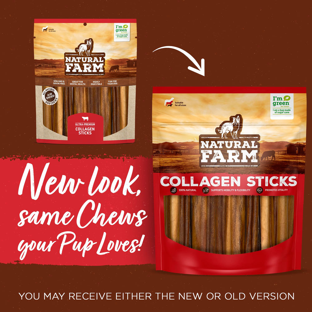 Natural Farm Odor Free Braided Collagen Chews for Dogs 12-inch stick highlight.