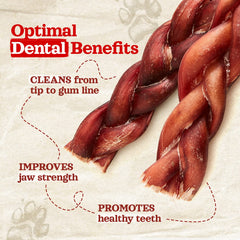 Natural Farm odor-free braided bully sticks 4-5 inch image for long-lasting dog chew
