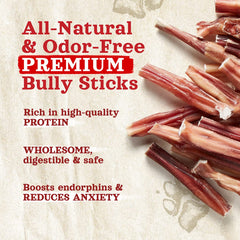 Natural Farm Odor Free Bully Sticks packaging conveys value and secure storage
