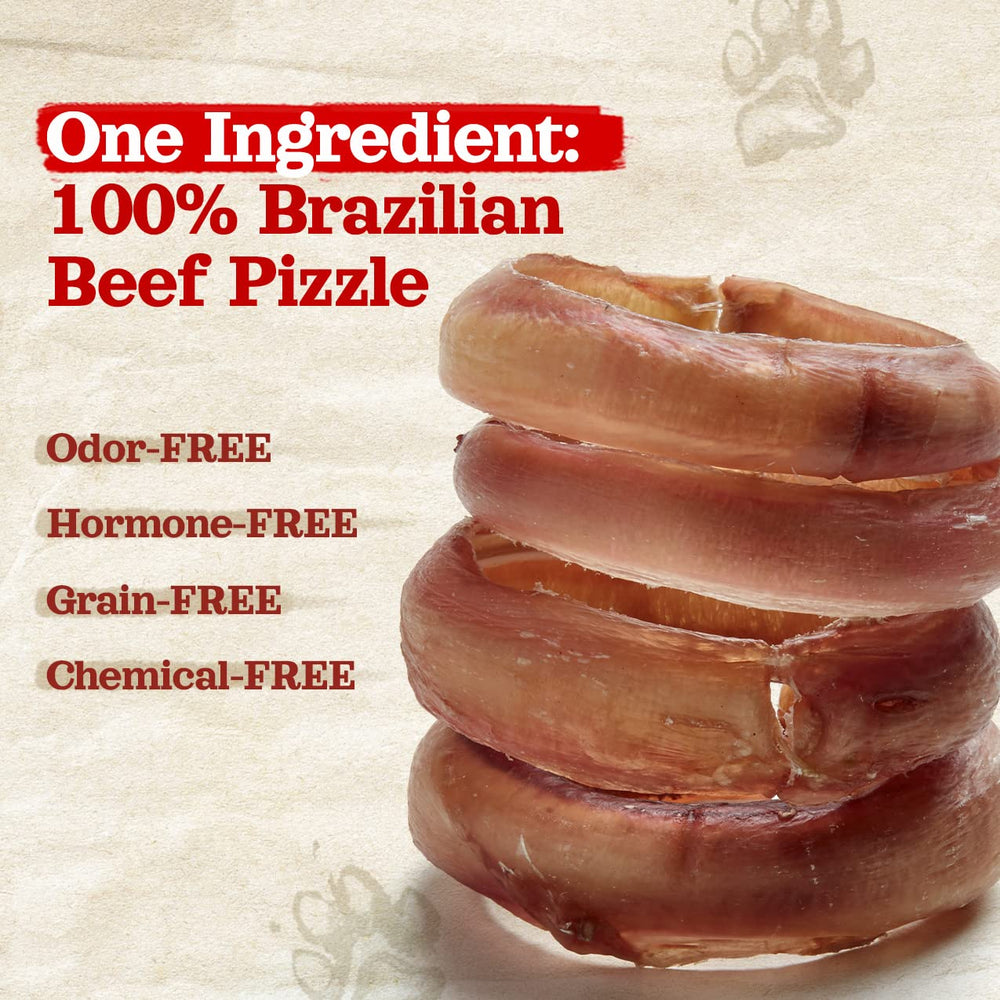 Natural Farm Odor Free Bully Sticks Ring slow oven-baked to preserve nutrients.