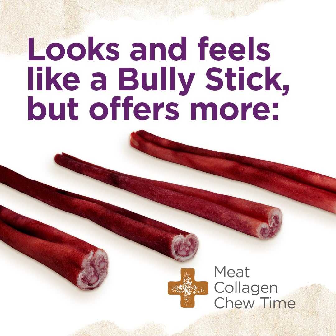 Natural Farm Odor-Free Super Collagen dog chews unwrapped—premium Angus hide with single-ingredient appeal