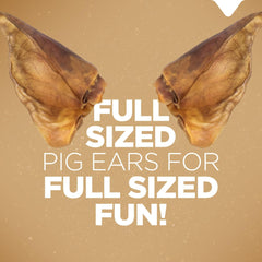 Natural Farm Pig Ears farm-origin label highlights farm-to-bag quality.