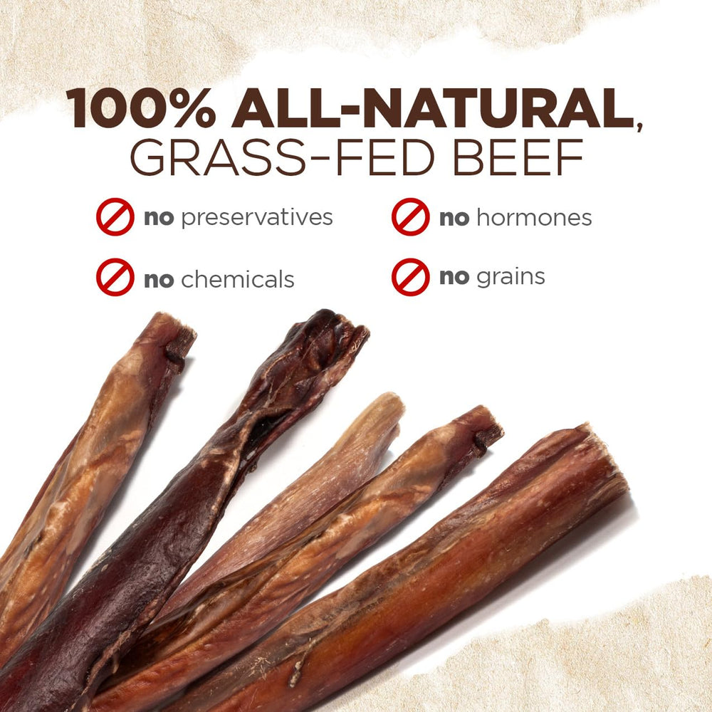 Natural Farm Power Bully Sticks award badge on packaging.