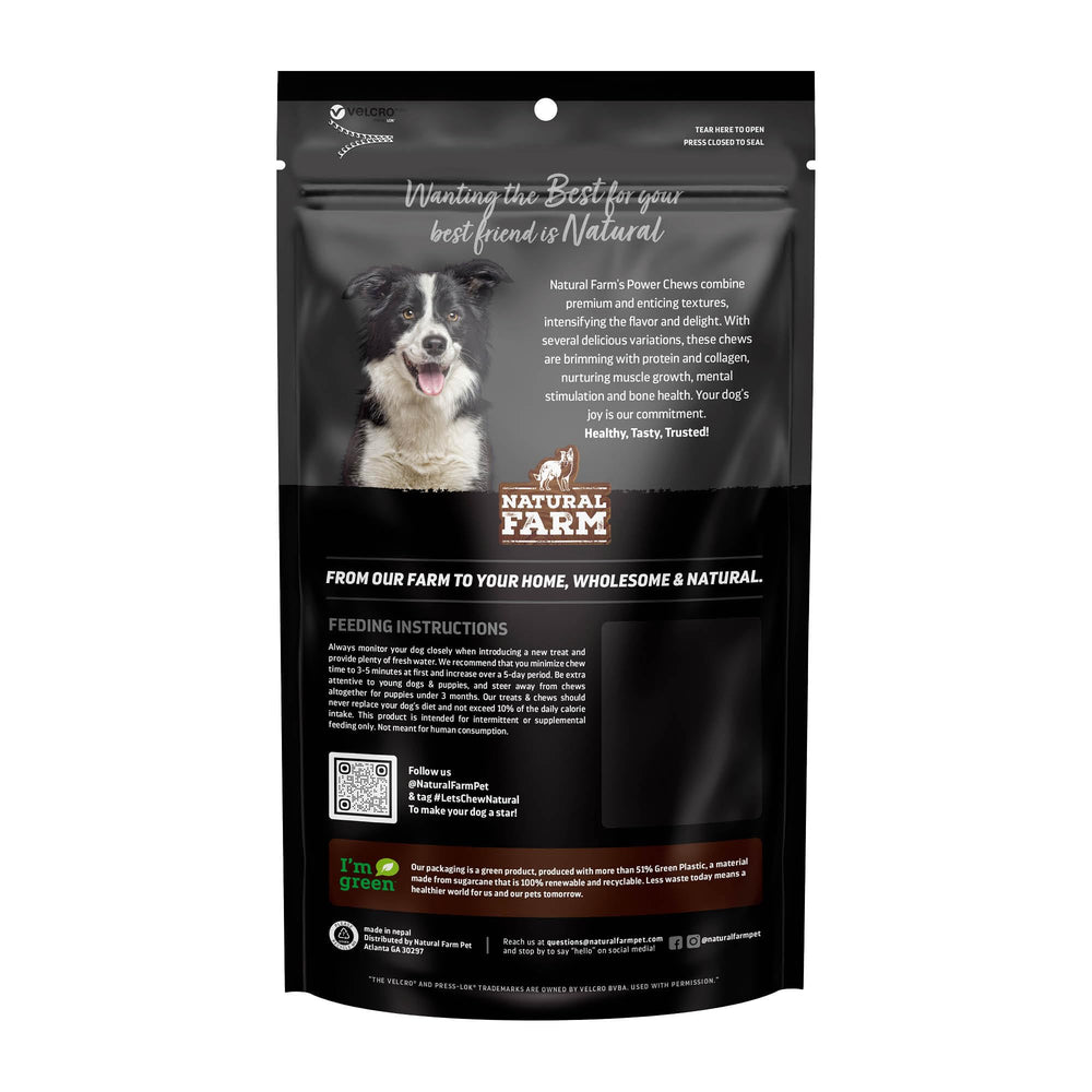 Natural Farm Power Bully Sticks product scene in a home setting ready for training rewards.