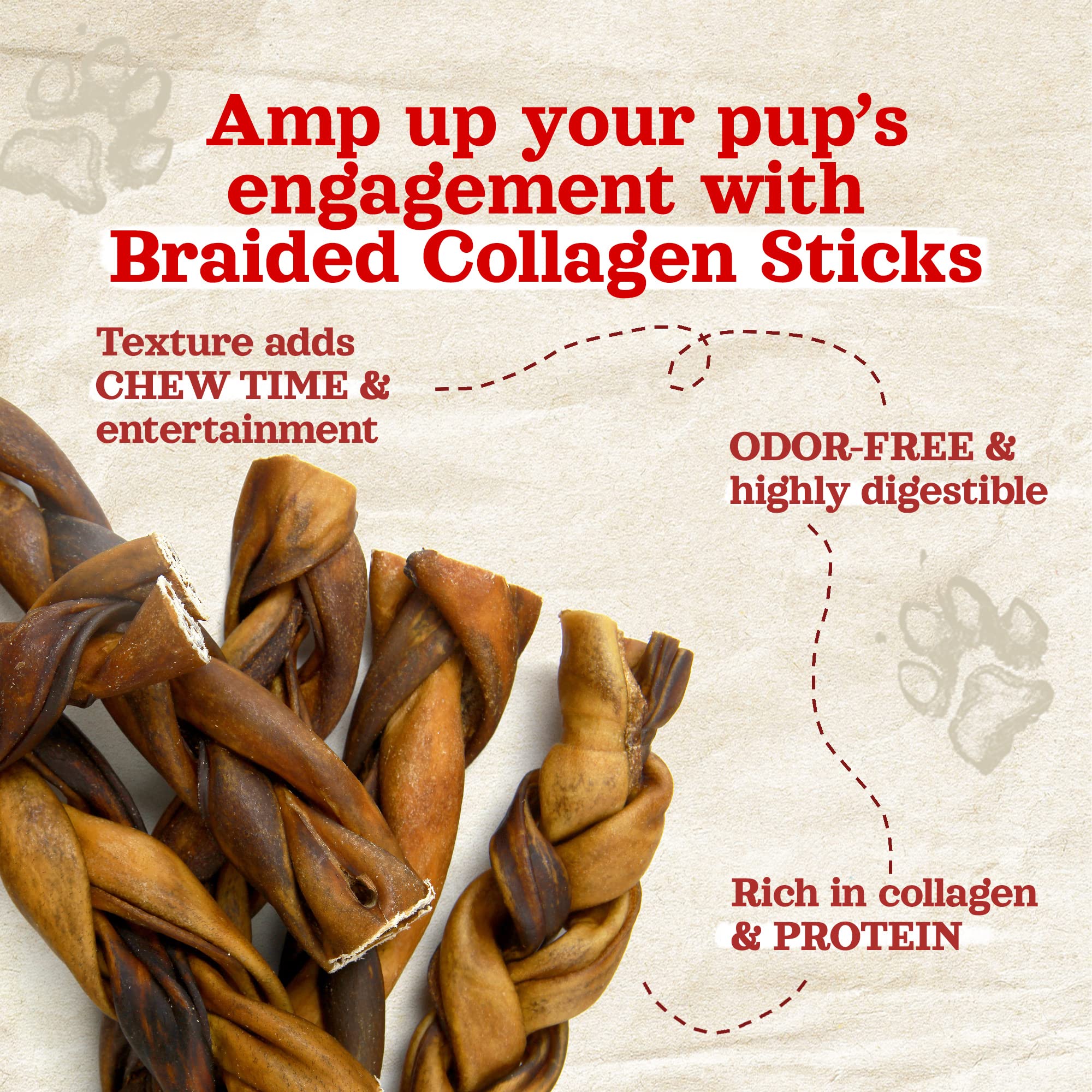 Natural Farm Rawhide Alternative dog chew packaging and product image.